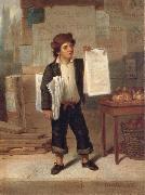 James H. Cafferty Newsboy Selling New-York Germany oil painting reproduction